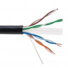 500FT Black UTP CAT6 Ethernet Bulk Cable, 23 AWG Solid CCA