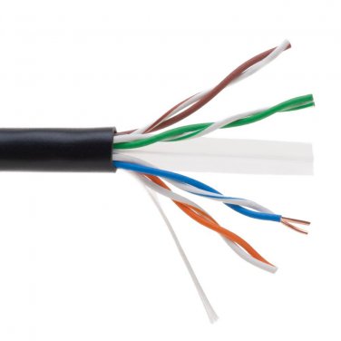 500FT Black UTP CAT6 Ethernet Bulk Cable, 23 AWG Solid CCA