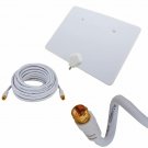 45 Miles White HDTV Indoor Antenna + 25ft rg6 dual cable