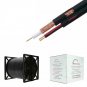 500ft Black RG59 Siamese Cable RG59/U, Pull Box, SatMaximum