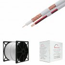 1000ft White RG59 Siamese Cable RG59/U, Pull Box, SatMaximum