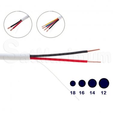 50 ft 18/2 CL2-Rated Speaker Cable Wire Pull Box for In-Wall Installation, CCA