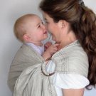 Ring Sling Baby Sling Carrier - Pure Softened Linen - Natural - DVD included