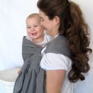Ring Sling Baby Sling Carrier - Pure Softened Linen - Pewter - DVD included