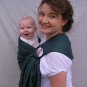 Ring Sling Baby Sling Carrier - Pure Softened Linen - Emerald Green - DVD included