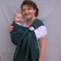 Ring Sling Baby Sling Carrier - Pure Softened Linen - Emerald Green - DVD included