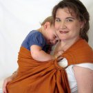 Ring Sling Baby Sling Carrier - Pure Softened Linen - Pumpkin Spice - DVD included