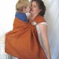 Ring Sling Baby Sling Carrier - Pure Softened Linen - Pumpkin Spice - DVD included