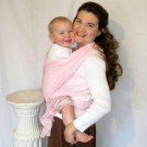 Woven Baby Wrap Sling Carrier - Airy Cotton Gauze - Blush Pink - DVD included