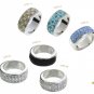Lady Swarovski Crystals Pink Ring Jewelry Jewellery NEW - 3 Rows RING DIVA