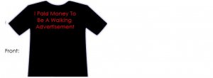 walking advertisement