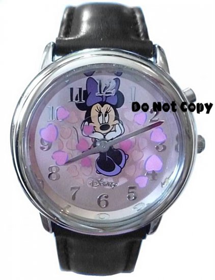 NEW Disney Minnie Mouse Animated Pink Hearts Watch HTF
