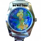 NEW Disney Tinkerbell Silver Italian Charm Watch HTF