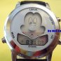 Mens Disney Lorus Mickey Mouse Winks Music Silver Watch