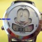 Mens Disney Lorus Mickey Mouse Winks Music Silver Watch