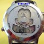 Mens Disney Lorus Mickey Mouse Winks Music Silver Watch