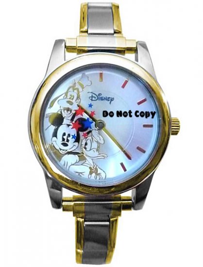 Disney Mickey Mouse Goofy Donald Italian Charm Watch
