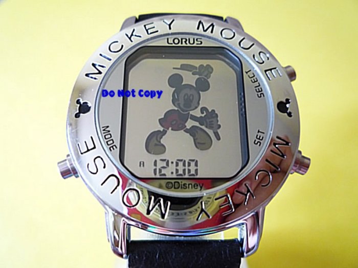 Mens Disney Lorus Mickey Mouse Dancing Music Silv Watch