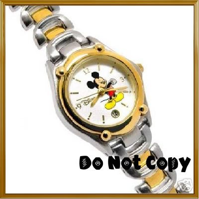 BRAND NEW Disney Mickey Mouse 2Tone w/Date Watch HTF
