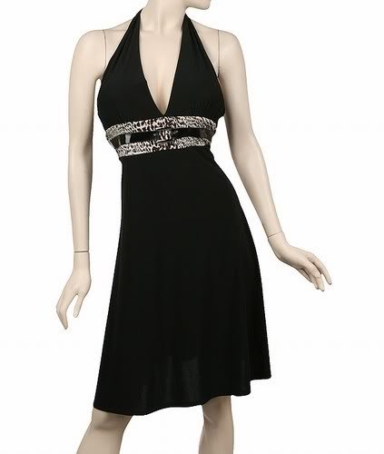 NEW Beautiful Sexy Hot Black Halter Mini Dress Juniors