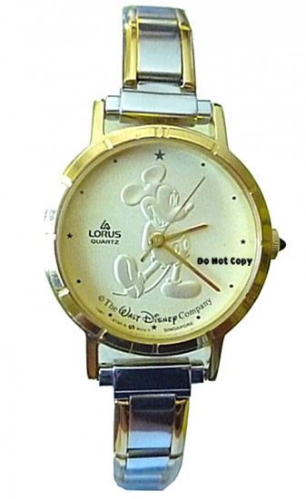 NEW Disney Lorus Mickey Mouse Italian Charm Gold Watch