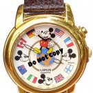 NEW Disney/Lorus Mickey Mouse Musical Flags Globe Watch