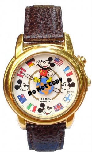 Lorus mickey mouse 2025 watch with flags