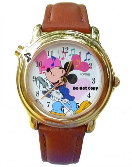 NEW Vintage Disney Lorus Mickey Mouse Musical Watch HTF