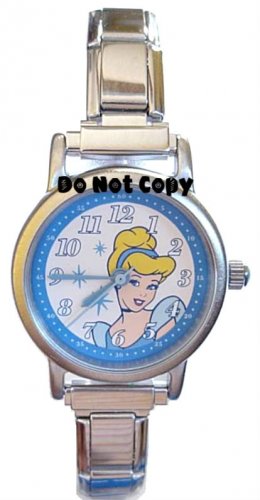NEW Disney Cinderella Silver Italian Charm Watch HTF