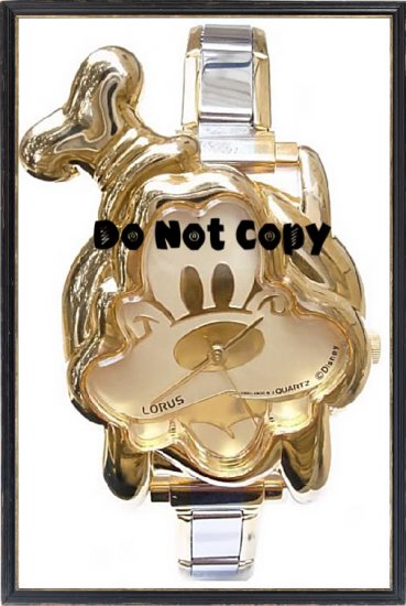 NEW Disney Lorus Goofy Shaped Head Italian Charm Watch