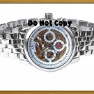 NEW Mens CTI 21J Swiss Automatic 18K Skeleton Watch