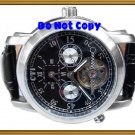 NEW Men CTI 27Jewels Multifuction Dual Timer AUTO Watch