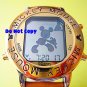 NEW Unisex Disney Lorus Mickey Mouse Dancing Music Gold Watch