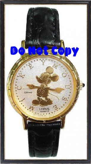NEW Disney Lorus Mickey Mouse Gold Silhouette Watch HTF
