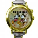 Disney Mickey Minnie Mouse Italian Charm Musical Watch