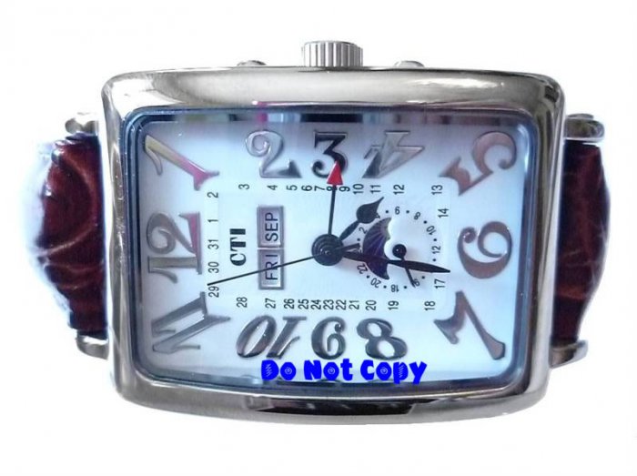 NEW Mens CTI 21Jewels AUTOMATIC Moonphase Swiss Watch