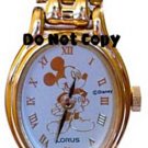 NEW Vintage Disney Lorus Mickey Mouse Oval Gold Watch