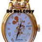 NEW Vintage Disney Lorus Mickey Mouse Oval Gold Watch