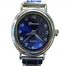 NEW Geneva Italian Charm Dolphins Oval Blue Watch