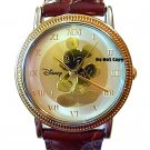 NEW Disney Mickey Mouse Gold Silhoutte Coin Watch HTF