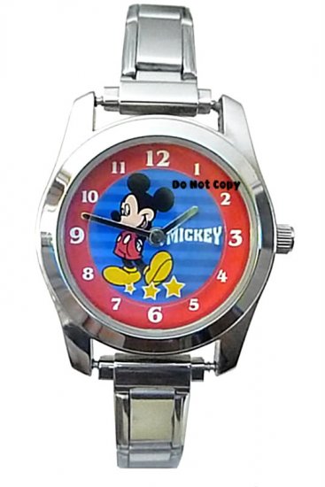 BRAND NEW Disney Mickey Mouse Italian Charm Watch HTF