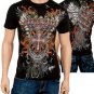 BRAND NEW Men's Black Art Tatoo Cross Wings Tshirt