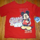 BRAND NEW Classic Mickey Mouse Red Tshirt Size 4T