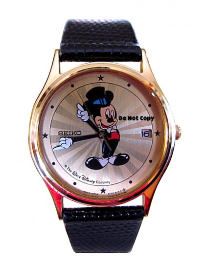 NEW Disney Mickey Mouse Date SEIKO Starburst Tux Watch