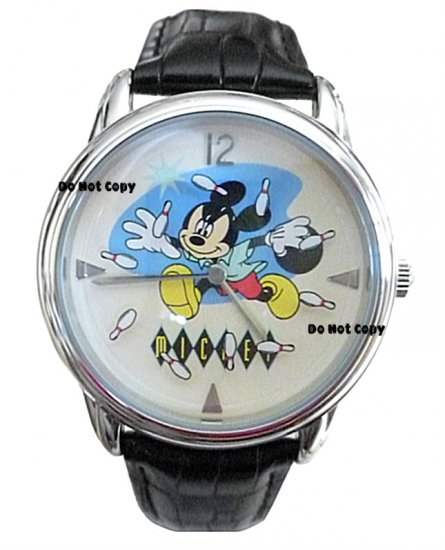NEW Mens Disney Mickey Mouse Bowling Pin Animated Watch