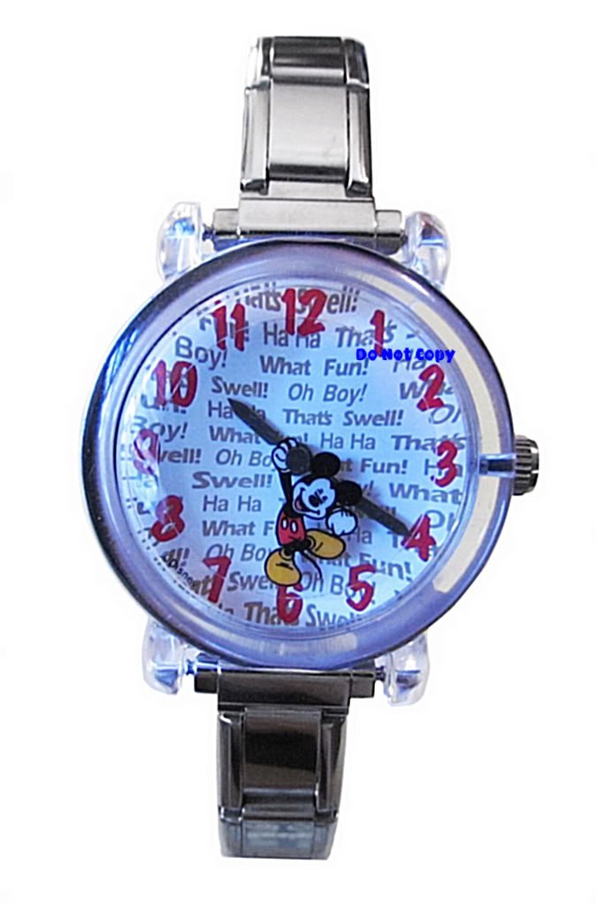 NEW Disney Mickey Mouse Animated Italian Charm Watch