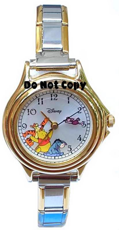 NEW Disney Winnie Tigger Eeyore Piglet Italian Charm Watch