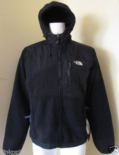 NWT Ladies The North Face Denali Fleece Hoodie Black Jacket Size L