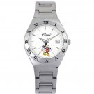 BRAND NEW Men's Disney Mickey Mouse Silver Date Watch HTF