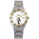 BRAND NEW Men's Disney Mickey Mouse Silver Two-tone Date Watch HTF